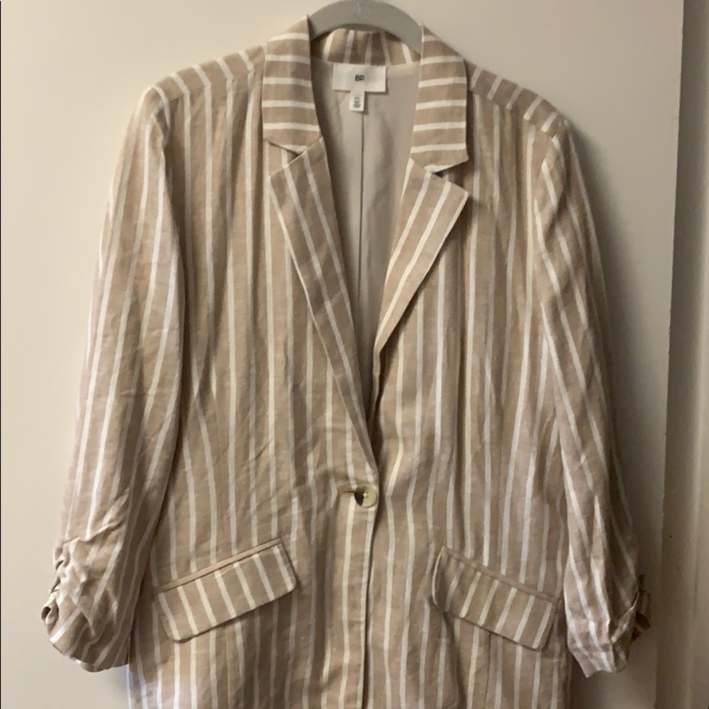 Nordstrom BP Tan Striped Blazer